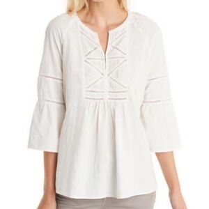 NWT- G.H Bass & Co. -  3/4 sleeve Embroidery Tunic Tops, Size: Medium